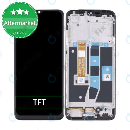 Oppo A16, A16s - Écran LCD + Écran tactile + Cadre (Noir cristal) TFT