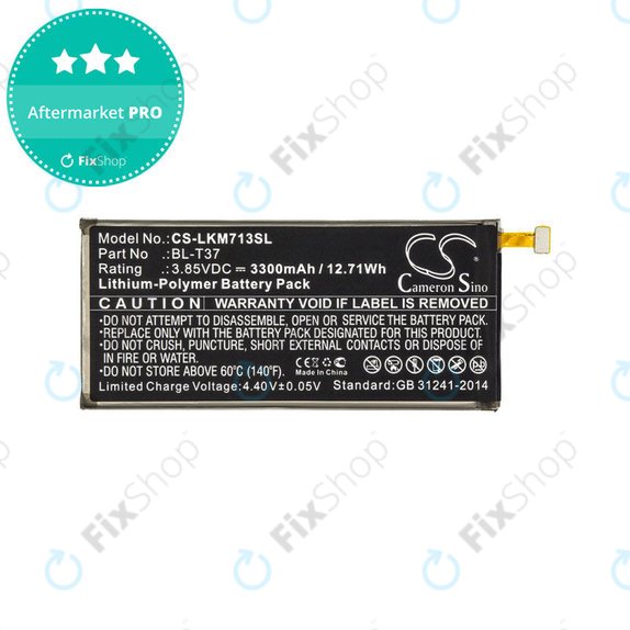 Batterie pour LG L713dl, LG LG-Q710al, LG Lm-L713dl, 3300mAh, Li-Pol, 3.85V, BL-T37, HQ