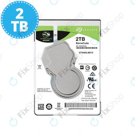 Seagate BarraCuda - Disque dur 2,5" 2 To (5 400 tr/min, cache 128 Mo, SATA) - ST2000LM015