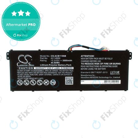Batterie pour Acer Aspire 5, 7 E5, V3, Chromebook 11, 13, 15, 3000mAh, Li-Pol, 15.2V, AC14B18K, HQ