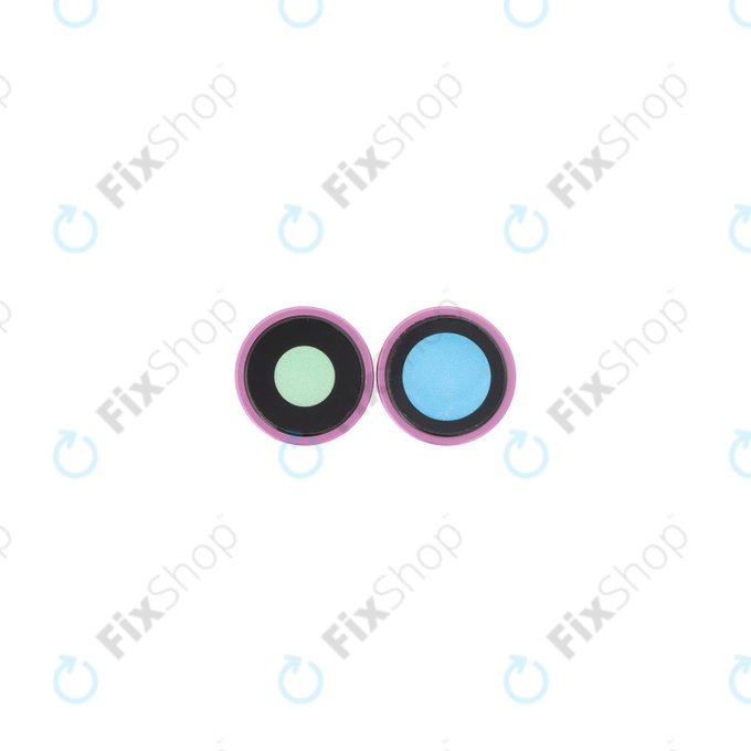 Apple iPhone 16, 16 Plus - Cadre d'objectif de caméra arrière (Pink) - 2pcs