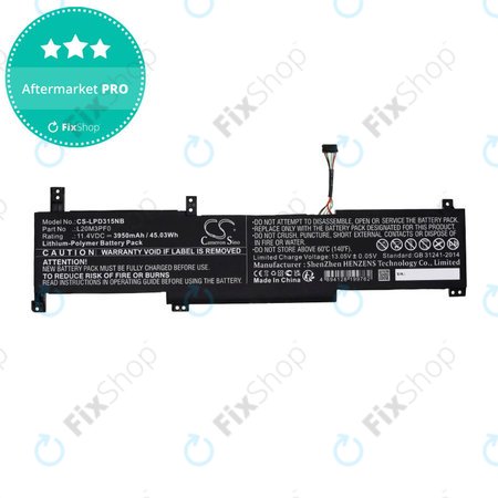 Batterie pour Lenovo IdeaPad 3-series, 3950mAh, Li-Pol, 11.4V, L20M3PF0, HQ