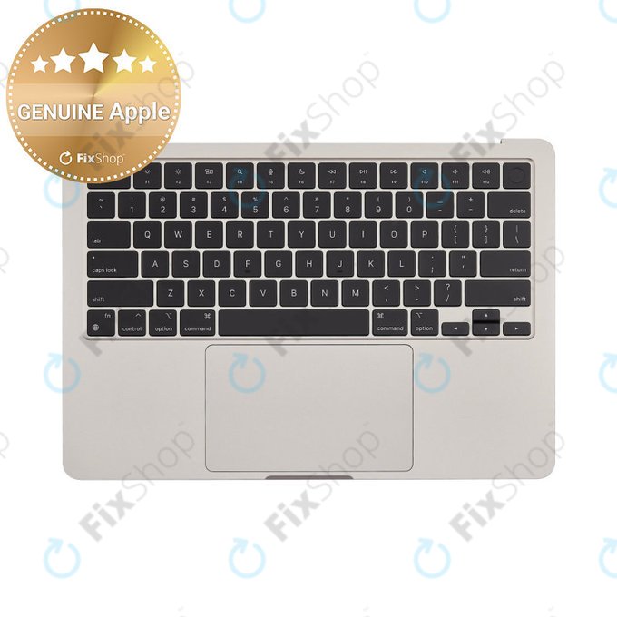 Cadre supérieur clavier pour MacBook Air 13", A3113 (2024), avec clavier US et batterie, Starlight, 661-40229, Genuine Apple