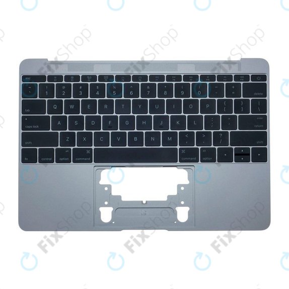 Apple MacBook 12" Retina A1534 (Début 2015 - Mi 2017) - Cadre de clavier supérieur + clavier US (gris sidéral)