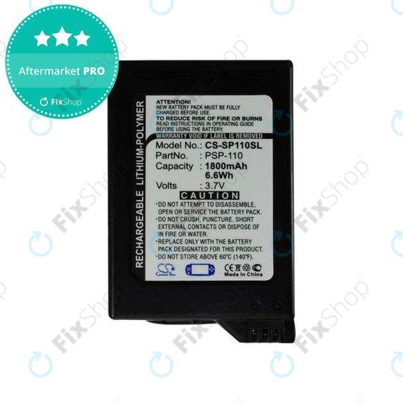 Sony Playstation PSP-1000 - Batterie PSP-110 1800mAh HQ