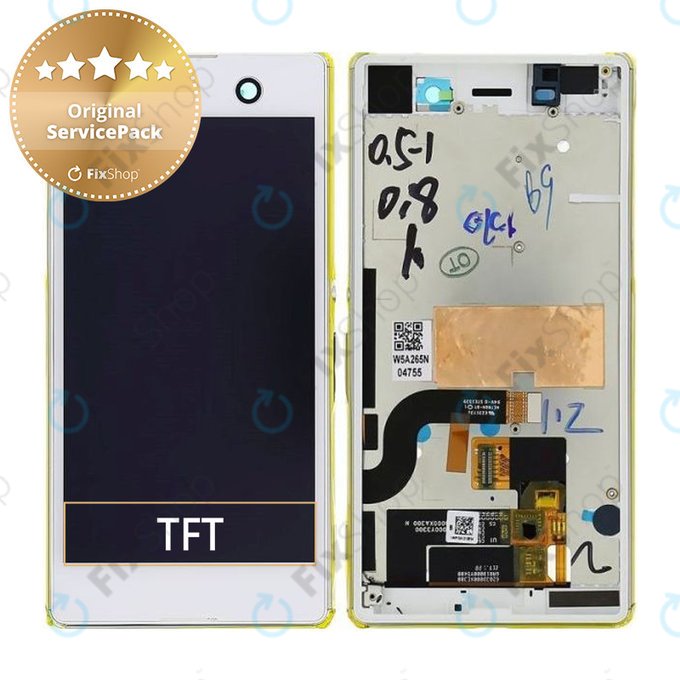 Sony Xperia M5 E5603 - Écran LCD + Ecran Tactile + Cadre (Blanc) - 191HLY0004B-WCS Genuine Service Pack