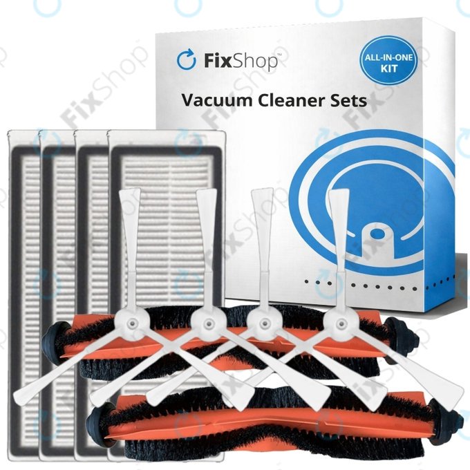 Kit de pièces de rechange pour Xiaomi Mi Robot Vacuum Mop Essential (Mijia G1) (2x Brosse principale, 4x Filtre, 4x Brosse latérale)