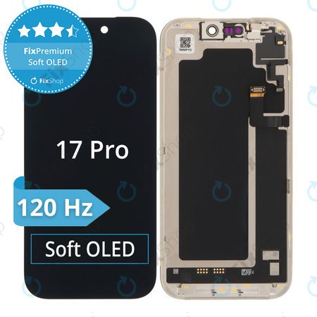Écran Soft OLED 120Hz pour iPhone 17 Pro - Vitre tactile + Châssis, DIAGNOSTIC