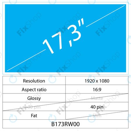 17,3 LCD Gras Brillant 40 broches Full HD