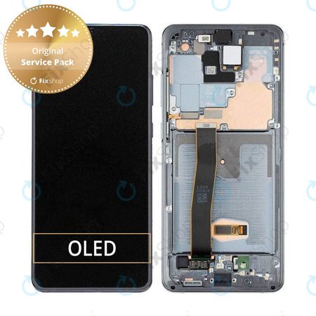 Samsung Galaxy S20 Ultra G988F - Écran LCD + Écran Tactile + Cadre (Blanc Nuage) - GH82-22271C, GH82-22327C Genuine Service Pack