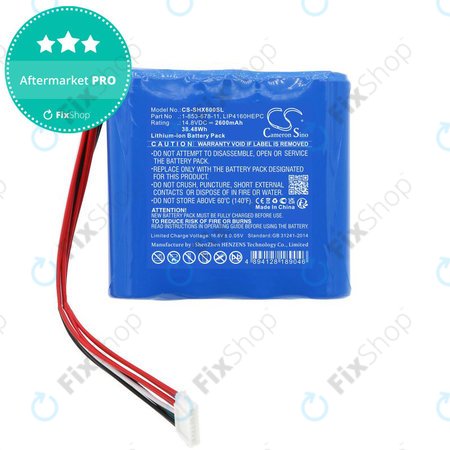 Batterie pour Sony GTK-XB60, 2600mAh, Li-Ion, 14.8V, 1-853-678-11, HQ