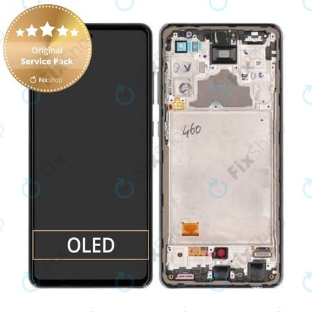 Samsung Galaxy A72 A725F, A726B - Écran LCD + Écran tactile + Cadre (Noir génial) - GH82-25460A, GH82-25463A, GH82-25624A, GH82-25849A Genuine Service Pack