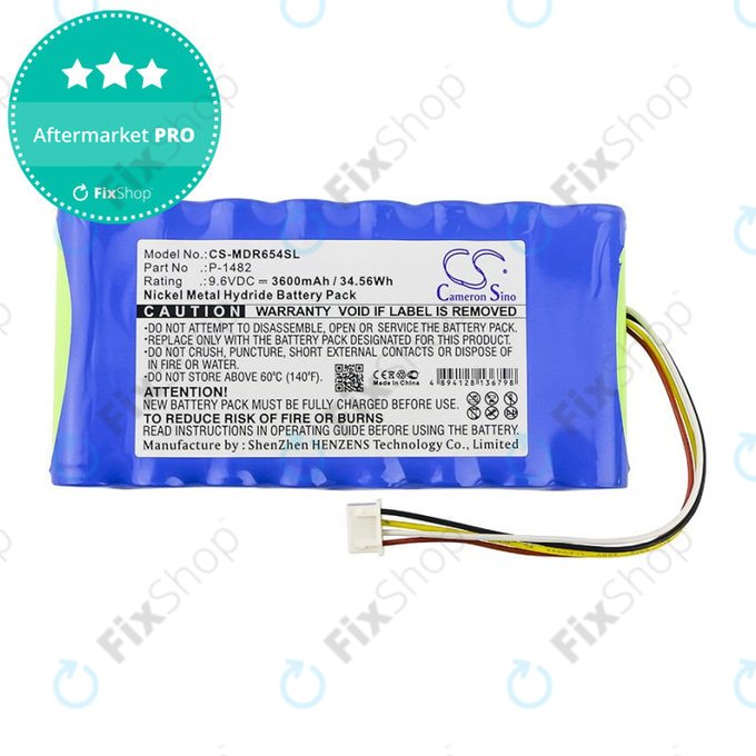 Batterie pour Chauvin Arnoux 6116, 8335, Scopix Mobiles Oscilloscope II, Megger CA 6543, 3600mAh, Ni-MH, 9.6V, P-1482, HQ
