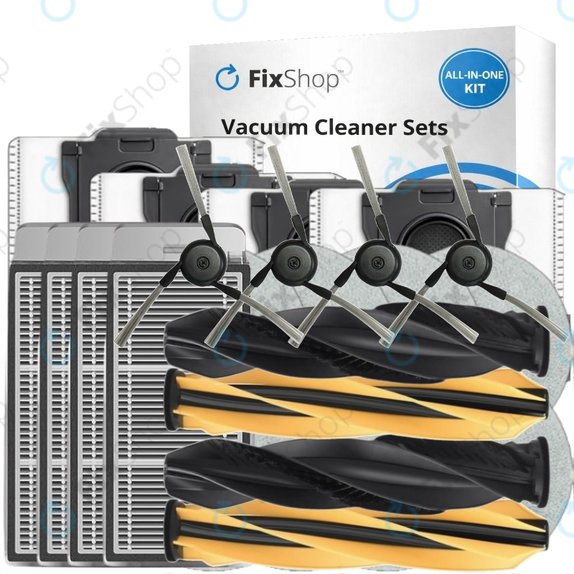 Kit de pièces de rechange pour Dreame X50 Ultra, L50 Ultra, L40s Ultra, L40s Pro Ultra, X50 Master, Mova V50 (2 pairs of Main brushes, 4x Filter, 4x Side brush, 8x Mop cloth, 4x Dust bag)