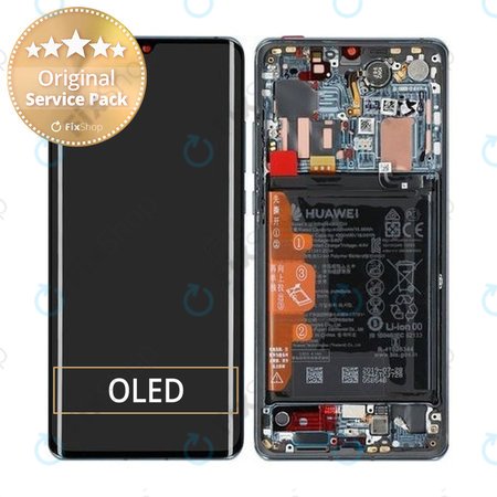 Huawei P30 Pro - Écran LCD + Ecran Tactile + Cadre + Batterie (Bleu Mystique) - 02353DGJ