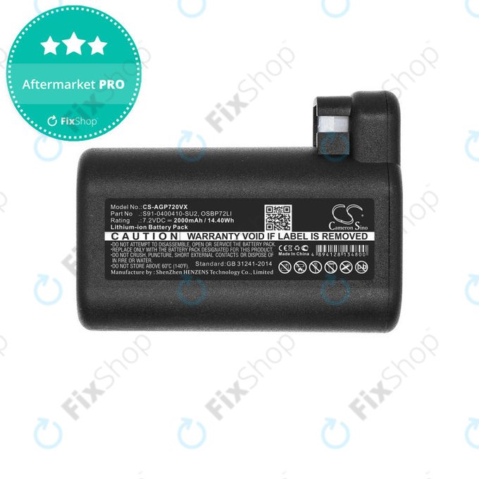AEG série RX, Electrolux E, série P - Batterie S91-0400410-SU2, OSBP72LI, OSBP72LI25 2000mAh HQ