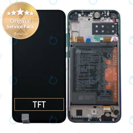 Huawei P40 Lite E - Écran LCD + Ecran Tactile + Cadre + Batterie (Aurora Blue) - 02353FMX