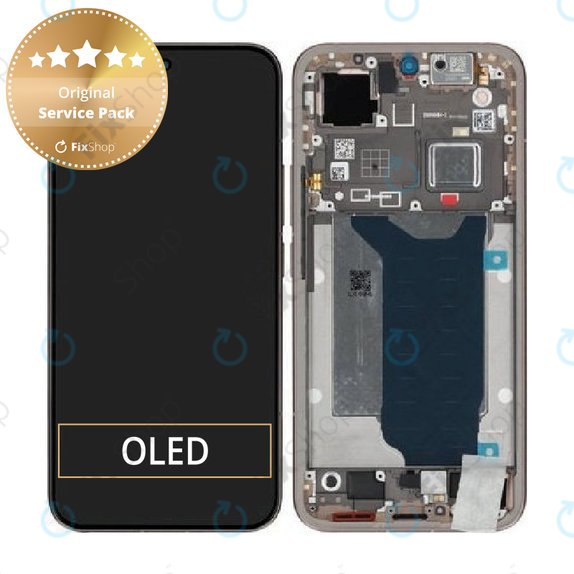 Écran pour Xiaomi 15T Pro 5G, Mocha Gold, Tactile avec cadre, 5600060O12U00, Genuine Service Pack