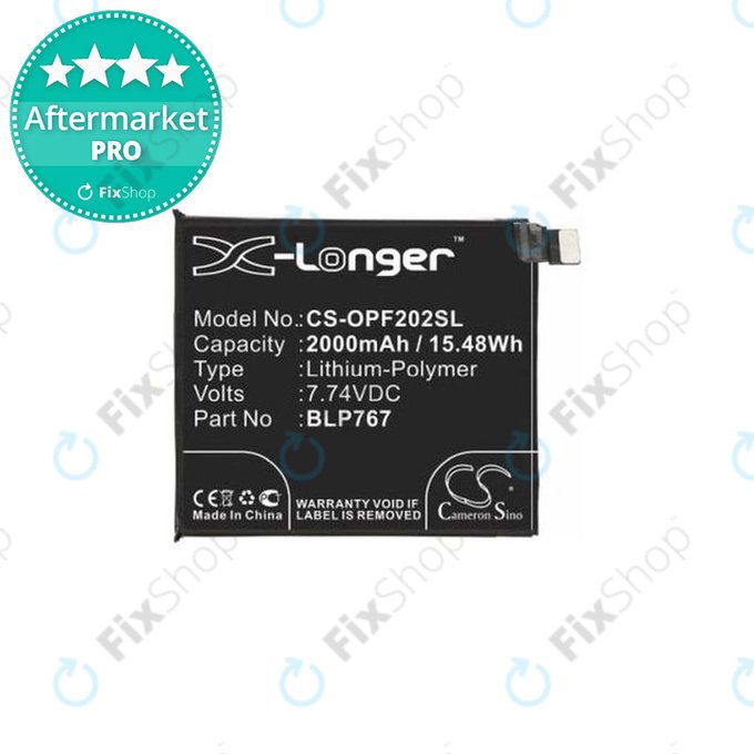 Oppo Find X2 Pro - Batterie BLP767 2000mAh HQ