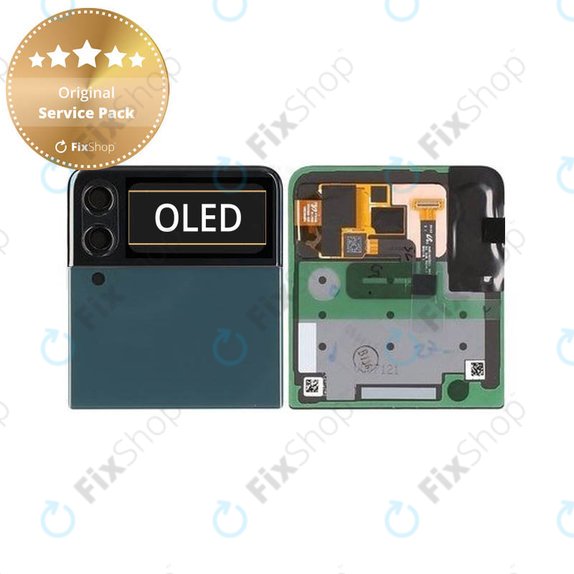 Samsung Galaxy Z Flip 3 F711B - Écran LCD + Écran tactile + Cadre (Externe) (Green) - GH97-26773C Genuine Service Pack
