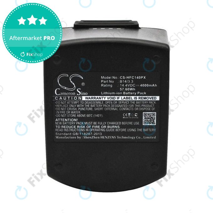 Batterie pour Hilti SFC14-A, SFH140A, 4000mAh, Li-Ion, 14.4V, B14/3.3, HQ