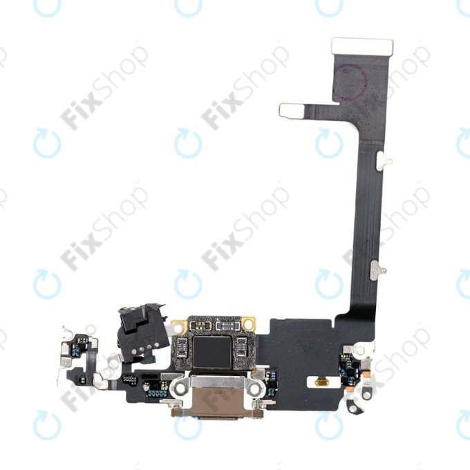 Apple iPhone 11 Pro Max - Connecteur de charge + Câble flexible (Or)