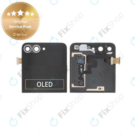 Samsung Galaxy Z Flip 6 F741B - Écran LCD + Écran tactile + Cadre (Externe) (Crafted Black) - GH97-30012E Genuine Service Pack