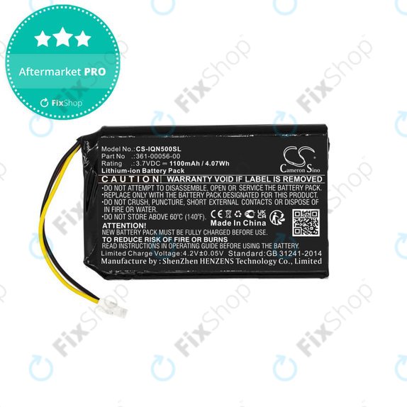 Garmin Drive 50 LM, 51LMT, 51LMT-S, DriveSmart 5 LMT, Nuvi 30, 50, 50LM, 52, 52LM, 52LMT, 55, 55LM, 55LMT - Batterie 361-00056-00, 361-00056-50 1100mAh HQ