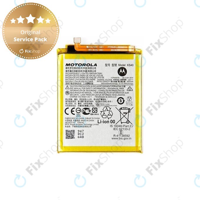 Motorola Moto E6i, E6 Play, E6s, E6s Plus - Batterie KS40 3000mAh - SB18C85292, SB18C51766 Genuine Service Pack