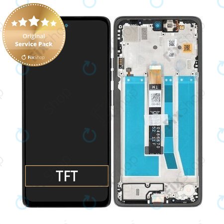 Motorola Moto G75 5G - Écran LCD + Écran tactile + Cadre (Charcoal Grey) - 5D68C29066 Genuine Service Pack