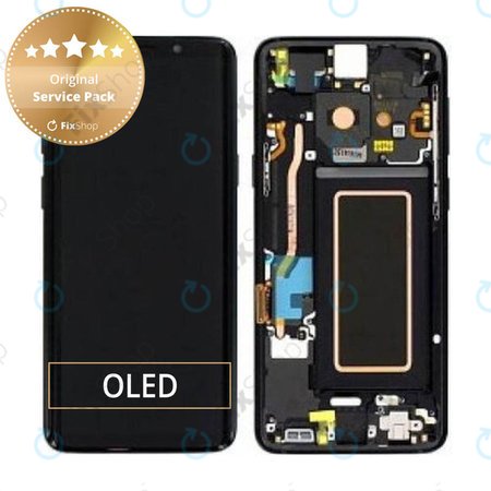 Samsung Galaxy S9 G960F - Ecran LCD + Ecran Tactile + Cadre (Noir Minuit) - GH97-21696A, GH97-21697A, GH97-21724A Genuine Service Pack