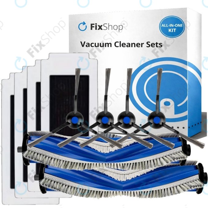 Kit de pièces de rechange pour Ecovacs Omni T30 (2x Brosse principale, 4x Filtre, 4x Brosse latérale)
