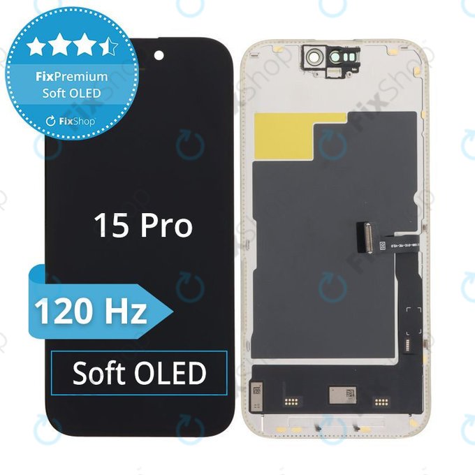 Apple iPhone 15 Pro - Écran LCD + Ecran Tactile + Cadre Soft OLED FixPremium 120Hz