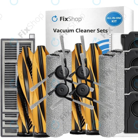 Kit de pièces de rechange pour Mova Z60 Ultra Roller (2 paires de brosses principales, 4x Filtre, 4x Brosse latérale, 4x Chiffon de vadrouille, 4x Sac à poussière)