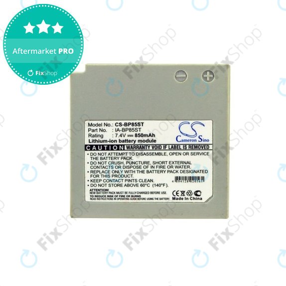Batterie pour Samsung VP-MX10, 20, 850mAh, Li-Ion, 7.4V, IA-BP85ST, HQ