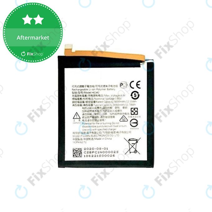 Nokia 7.1, 5.1 Plus, 6.1 Plus (Nokia X6) - Batterie HE342 3000mAh