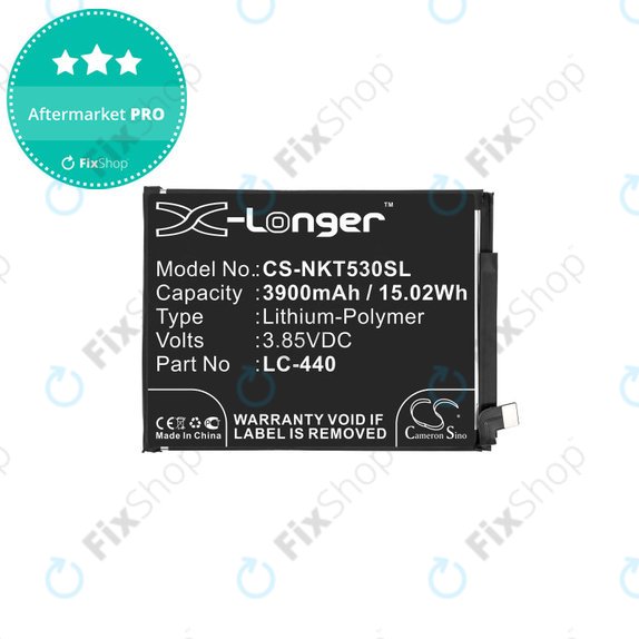 Batterie pour Nokia 5.3, 3900mAh, Li-Pol, 3.85 V, LC-440, HQ