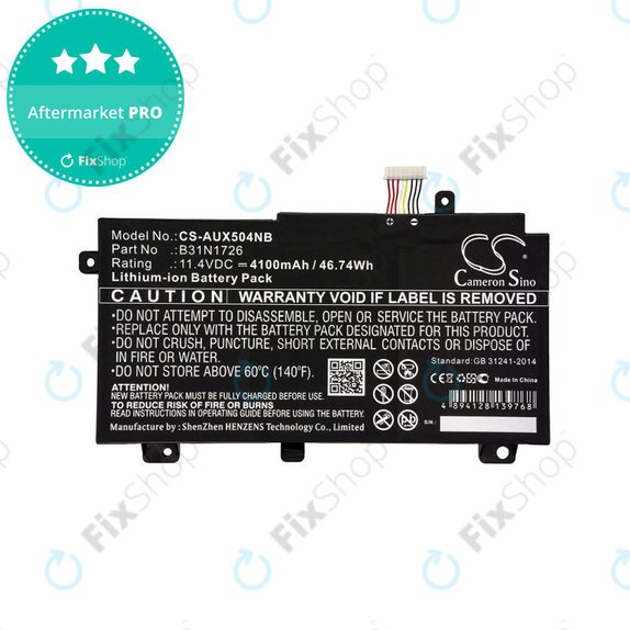 Batterie pour Asus TUF 504, 505, 554, 656, FX504, Tuf Gaming A15, 4100mAh, Li-Ion, 11.4V, B31N1726, HQ
