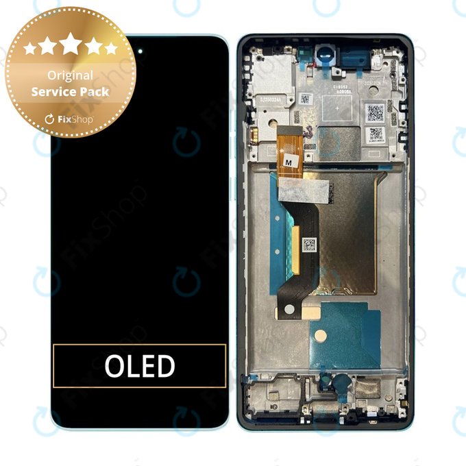 Motorola Edge 60 Fusion - Écran LCD + Écran tactile + Cadre (Amazonite) - 5D68C29879 Genuine Service Pack