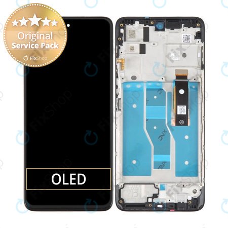 Motorola Moto G82 5G XT2225 - Écran LCD + Écran Tactile + Cadre (Blanc Stardust) - 5D68C20277 Genuine Service Pack
