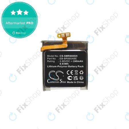 Batterie pour Samsung Galaxy Watch 4 40mm, Watch4 Classic 42mm, 240mAh, Li-Pol, 3.88V, EB-BR880ABE, HQ