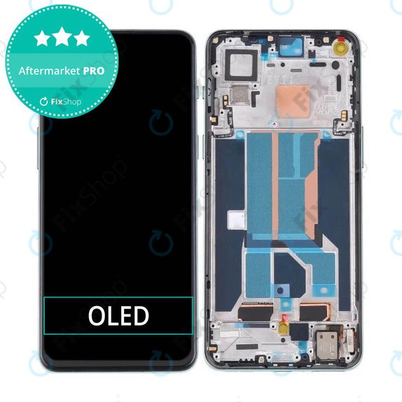 OnePlus Nord 2 5G - Écran LCD + Écran tactile + Cadre (Bois verts) OLED