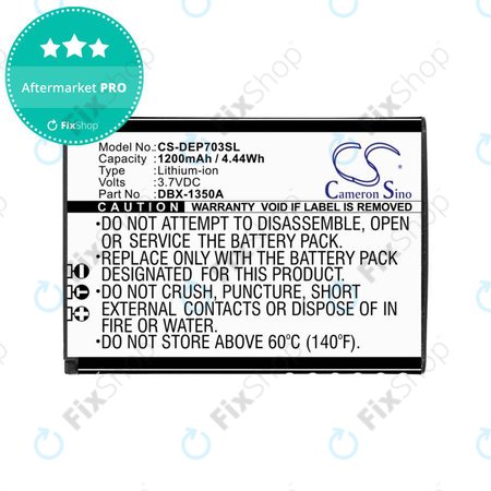 Batterie pour Doro 7030, 7031, DFC-0270, 7080, 1200mAh, Li-Ion, 3.7V, DBX-1350A, HQ