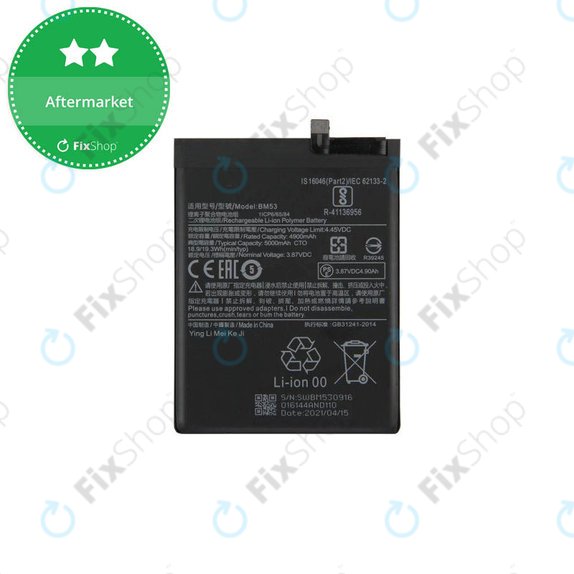 Xiaomi Mi 10T 5G, Mi 10T Pro 5G - Batterie BM53 5000mAh