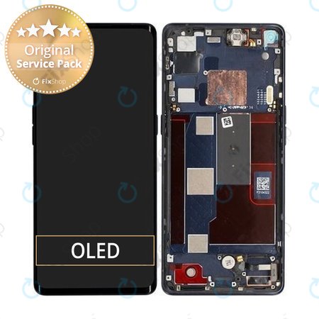 Oppo Find X2 Neo - Écran LCD + Écran Tactile + Cadre (Noir Clair de Lune) - 4904017 Genuine Service Pack