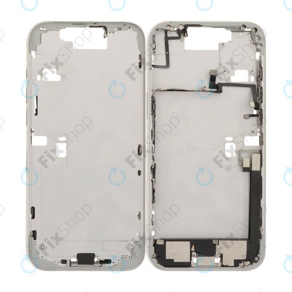 Apple iPhone 16 Pro Max - Cadre central + Boutons d’Alimentation, de Volume et d’Appareil Photo (White Titanium)