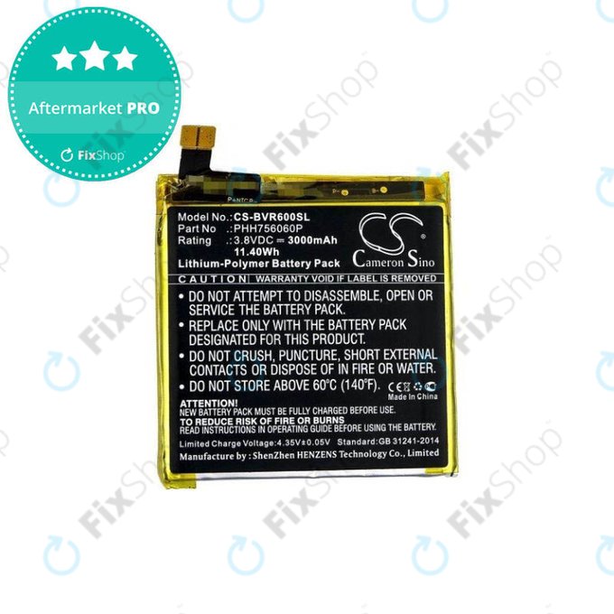 iGet Blackview BV6000 - Batterie PHH756060P 3000mAh HQ