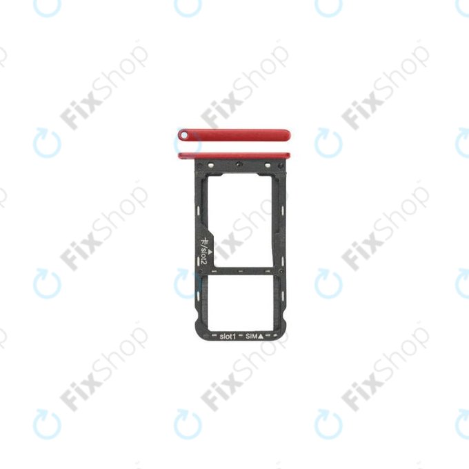 Huawei P9 Lite Mini, Y6 Pro (2017) - Plateau SIM + SD (Rouge)