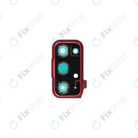 Samsung Galaxy S20 FE G780F - Cadre en verre pour caméra arrière (Rouge nuage) - GH98-46057E Genuine Service Pack