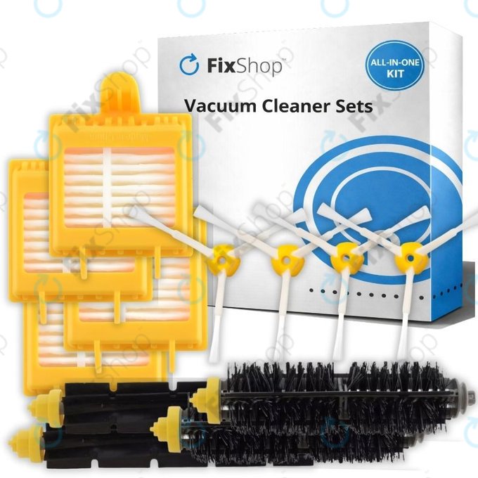 Kit de pièces de rechange pour iRobot Roomba 700-series (1 paire de brosses principales, 2x Filtre, 2x Brosse latérale)
